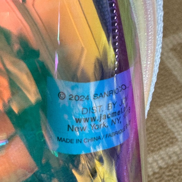 Hello Kitty Iridescent Cosmetic Bag Set Holographic Pouch Duo Travel Gift Sanrio - Picture 10 of 10